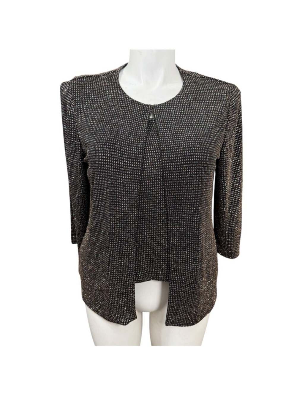 Alex Evenings Petite LP 2 Piece Metallic Multicolor Shimmer Top Set